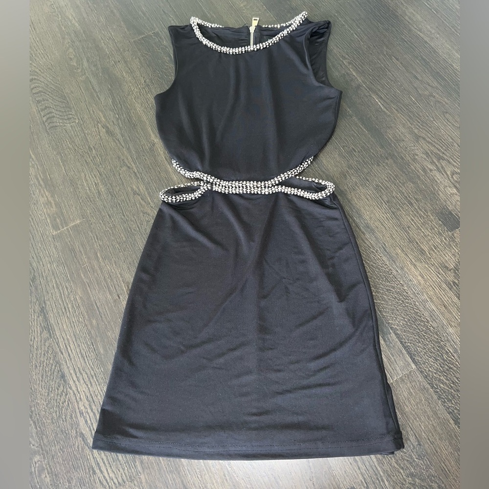 Marciano black cut out dress with rhinestones- Size XS